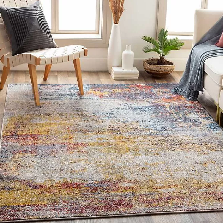 Modern Abstract Sunset Area Rug, 8x12>Kirklands Home Clearance