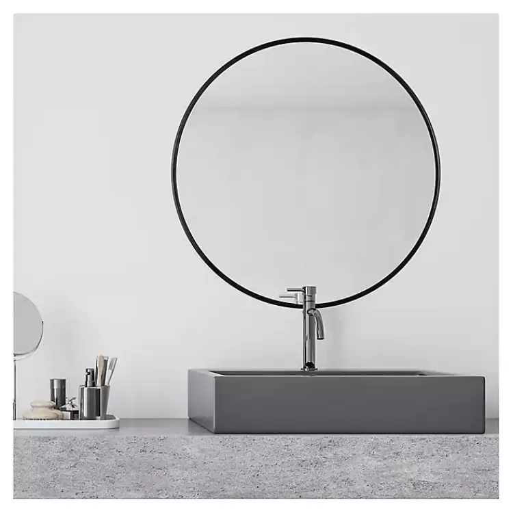 modern_black_metal_round_wall_mirror_3.webp Modern Metal Round Wall Mirror>Kirklands Home Best Sale