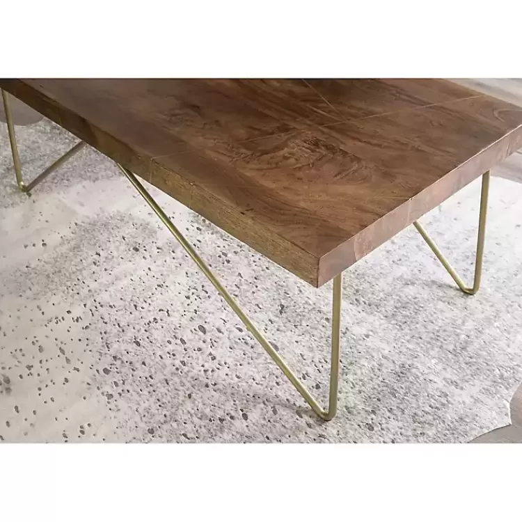 modern_mango_wood_brass_coffee_table_2.webp Modern Mango Wood Brass Coffee Table>Kirklands Home Outlet