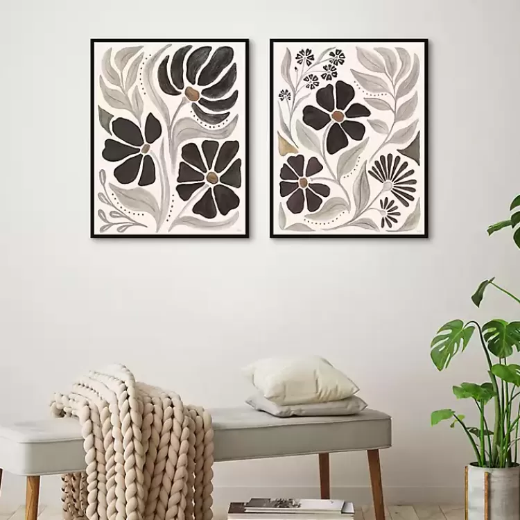 modern_petals_framed_canvas_art_prints_set_of__2.webp Modern Petals Framed Canvas Art Prints, Set of 2>Kirklands Home Flash Sale