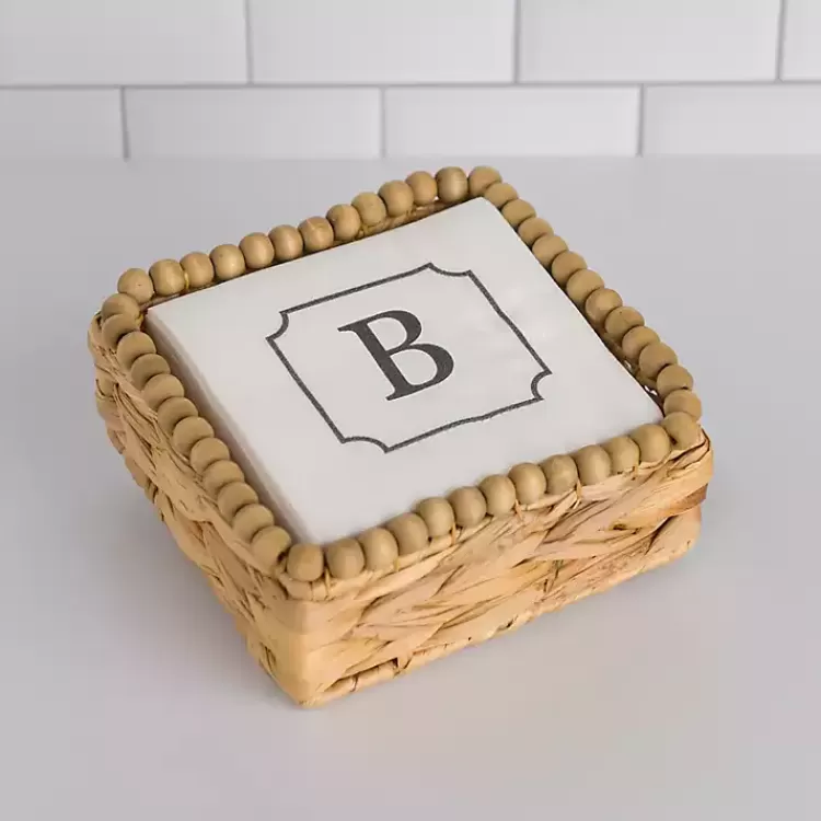 Monogram B Beaded Napkin Holder Set>Kirklands Home Cheap