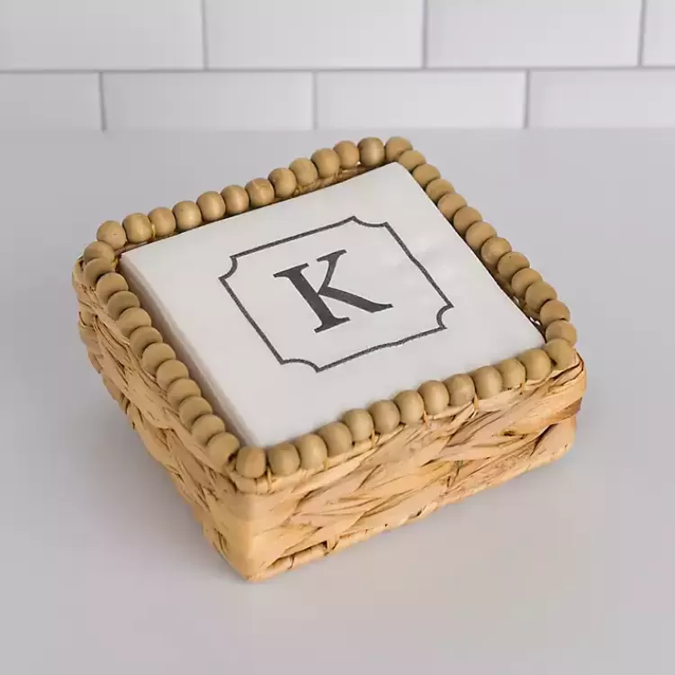Monogram K Beaded Napkin Holder Set>Kirklands Home Discount