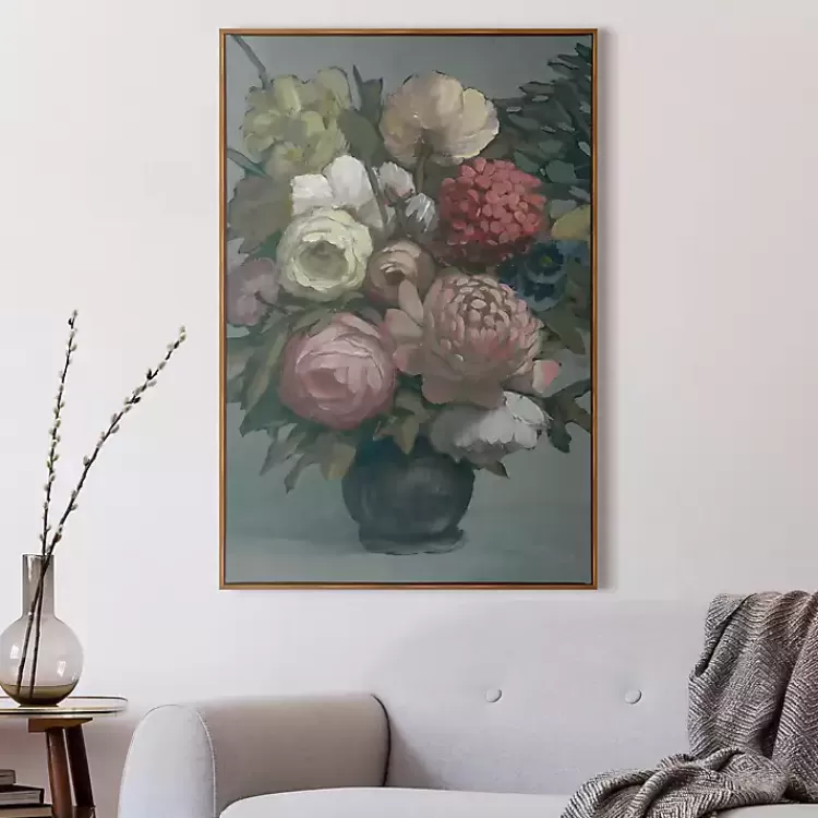 Moody Floral Bouquet Framed Canvas Art Print>Kirklands Home Sale