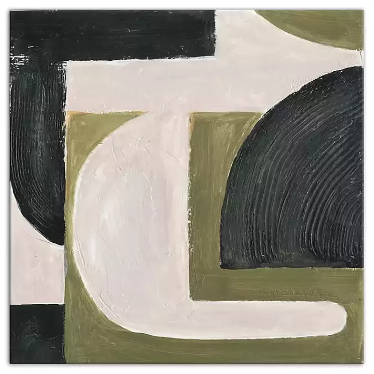 Moody Green Shapes I Canvas Art Print>Kirklands Home New