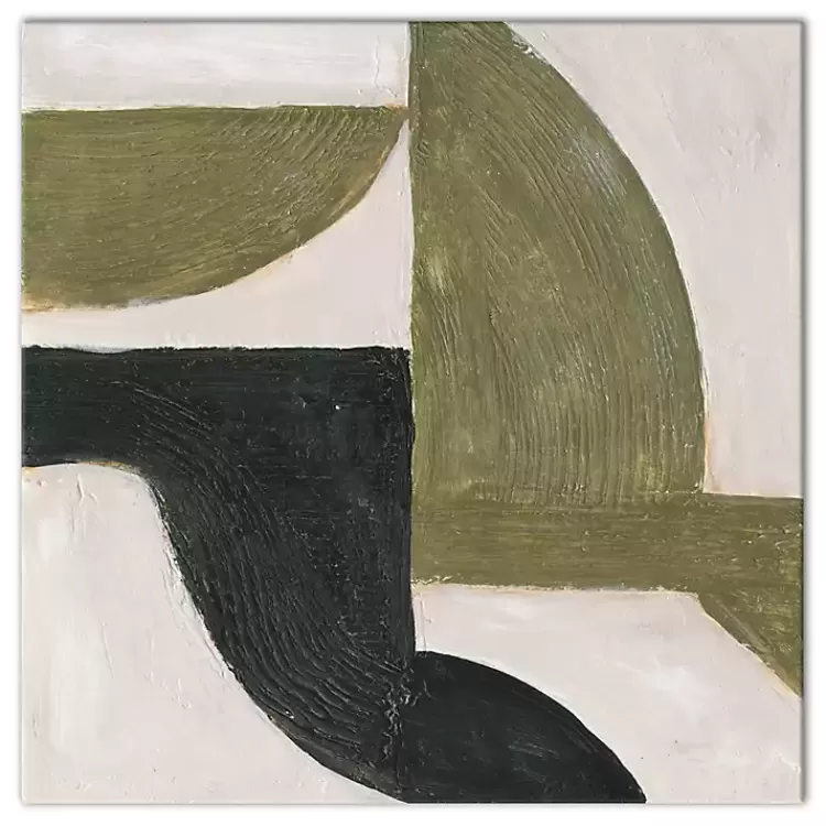 Moody Green Shapes II Canvas Art Print>Kirklands Home Clearance