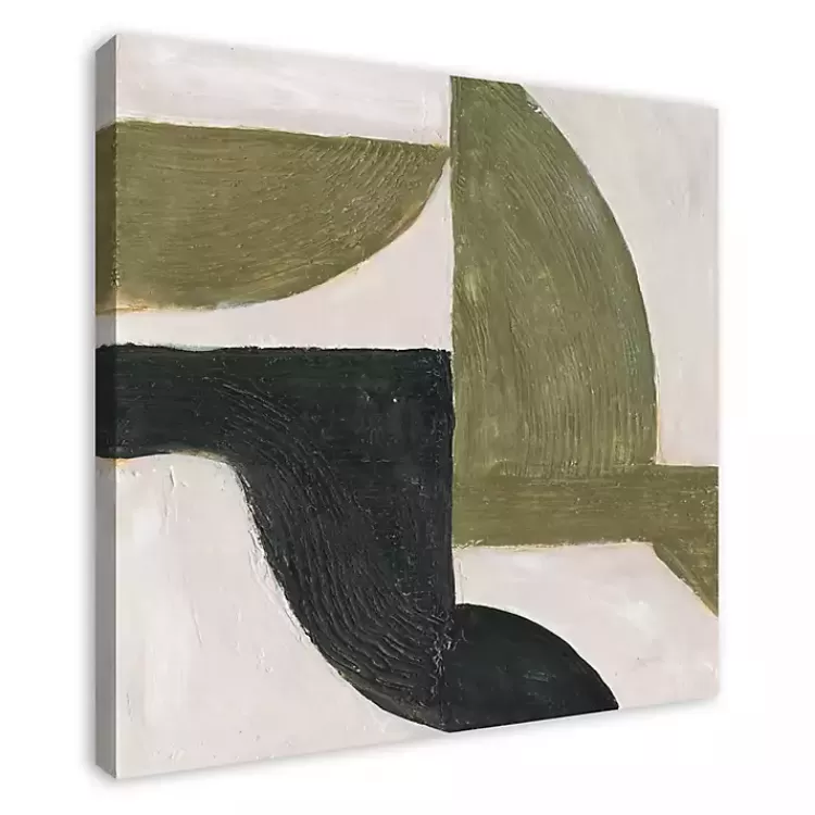Moody Green Shapes II Canvas Art Print>Kirklands Home Clearance