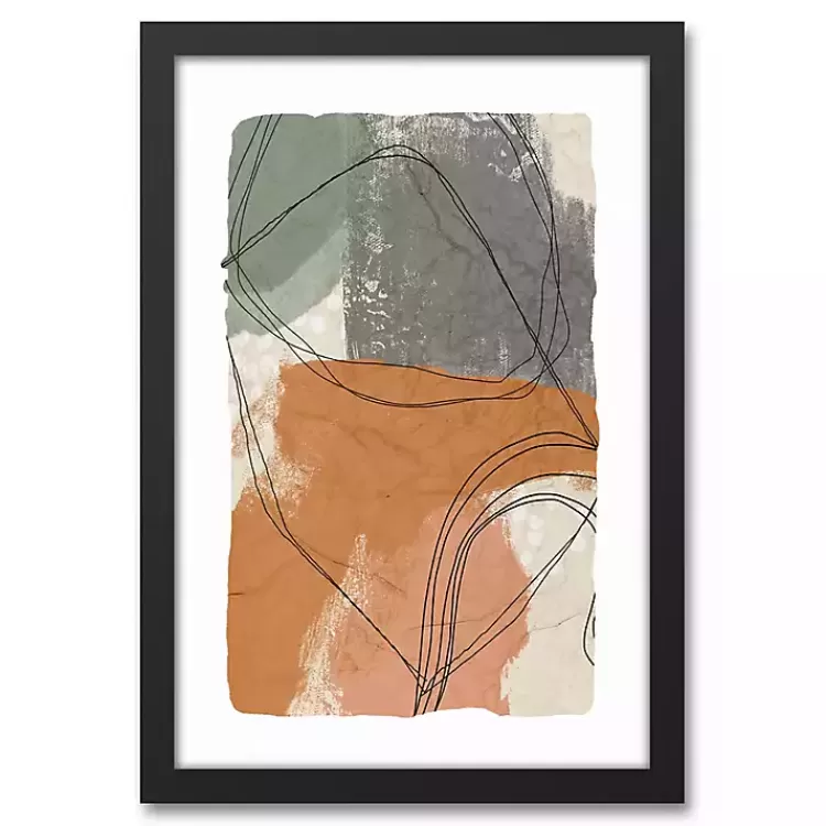 Moody Toned Abstract Framed Canvas Art Print>Kirklands Home Outlet