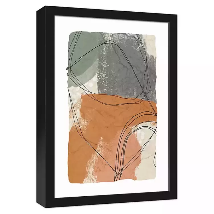 Moody Toned Abstract Framed Canvas Art Print>Kirklands Home Outlet