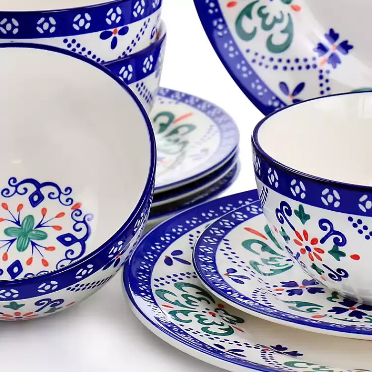 mosaic_glazed_round_pc_dinnerware_set_6.webp Mosaic Glazed Round 12-pc. Dinnerware Set>Kirklands Home Cheap