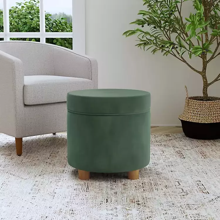 moss_green_round_velvet_storage_ottoman_2.webp Moss Round Velvet Storage Ottoman>Kirklands Home Fashion