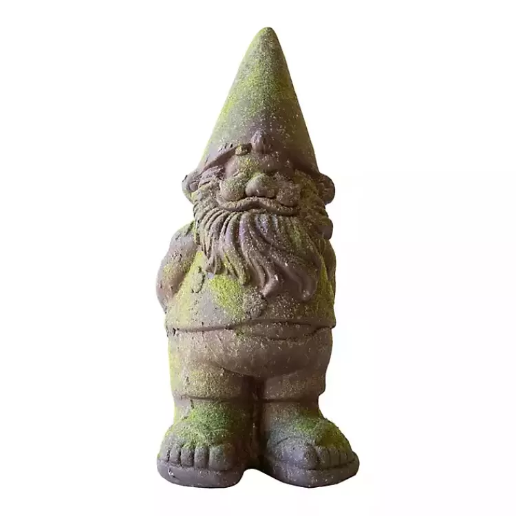 Mossy Patina Outdoor Gnome Statue>Kirklands Home Sale