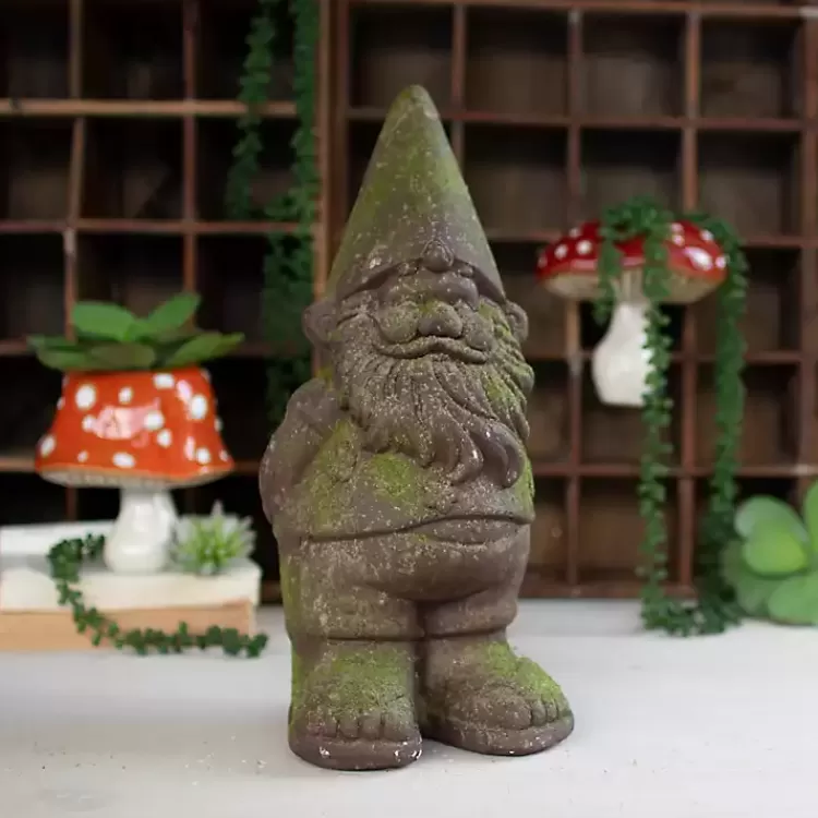 Mossy Patina Outdoor Gnome Statue>Kirklands Home Sale