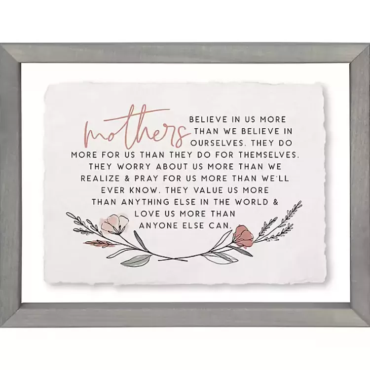 Mothers Believe in Us Framed Wall Plaque>Kirklands Home New