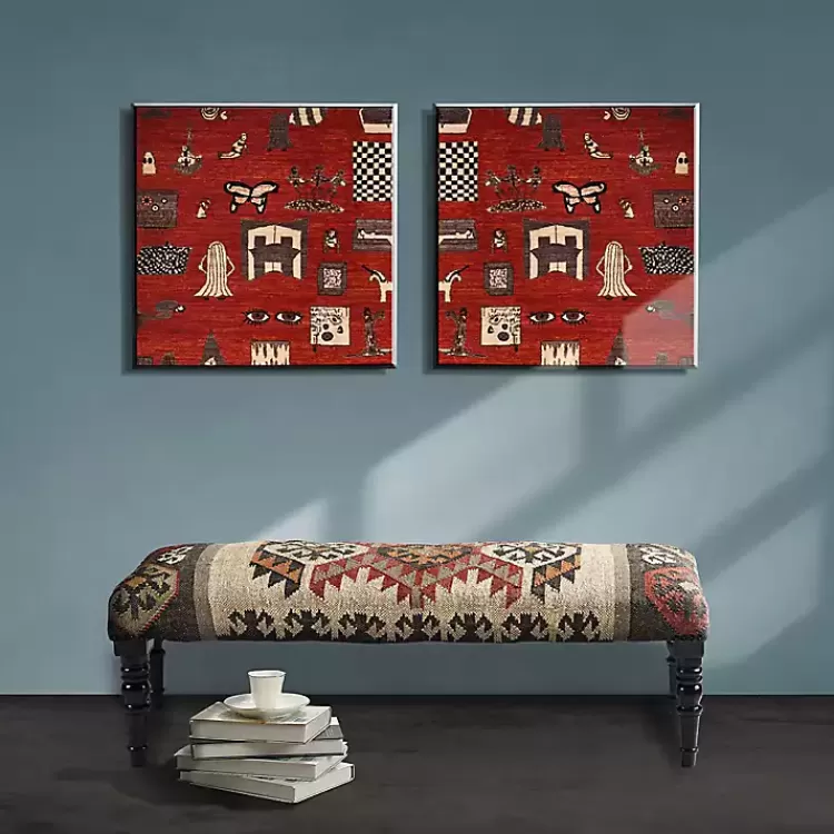 multi_color_bohemian_bench_2.webp Color Bohemian Bench>Kirklands Home Clearance
