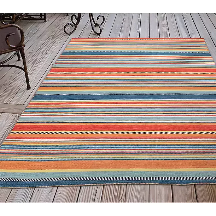 multi_dhurri_stripe_indooroutdoor_area_rug_x_7.webp Multi Dhurri Stripe Indoor/Outdoor Area Rug, 5x7>Kirklands Home Online