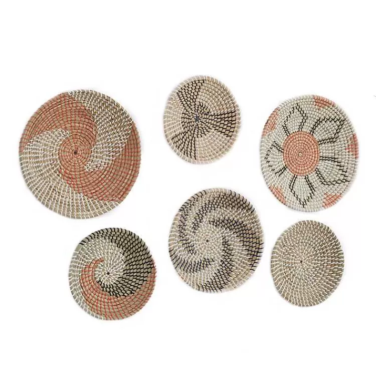 multi_seagrass_round_pc_wall_plaque_set_8.webp Multi Seagrass Round 6-pc. Wall Plaque Set>Kirklands Home Best Sale