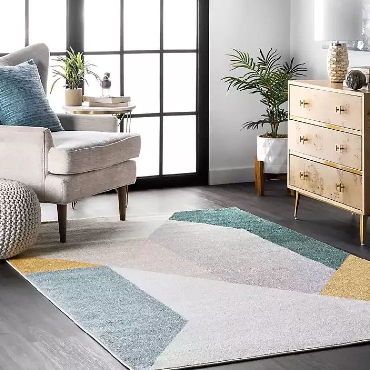 Multicolor Abstract Shapes Area Rug, 6x9>Kirklands Home Flash Sale