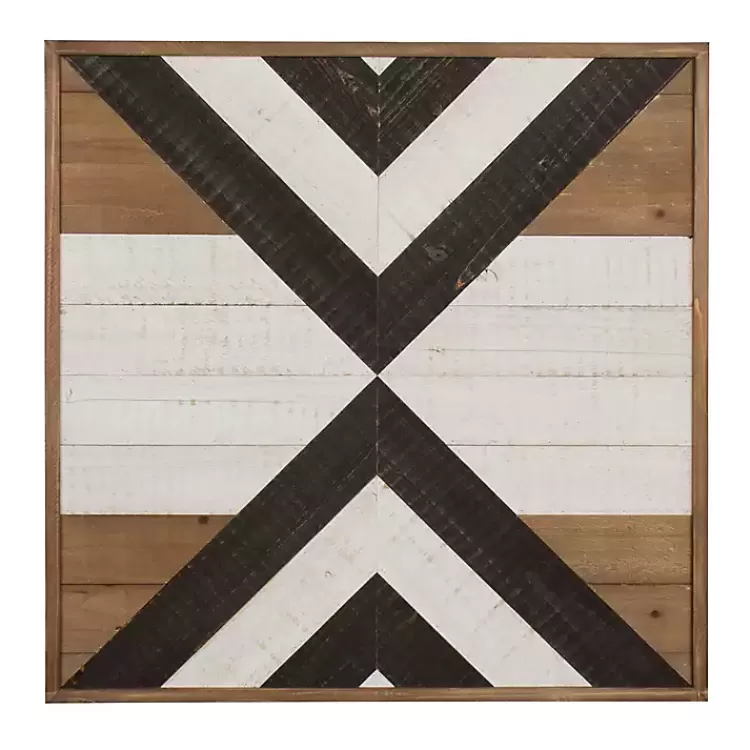 Multicolor Baralt Shiplap Wood Wall Plaque>Kirklands Home Clearance