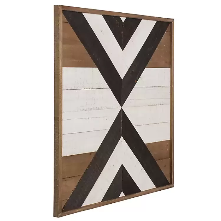 Multicolor Baralt Shiplap Wood Wall Plaque>Kirklands Home Clearance
