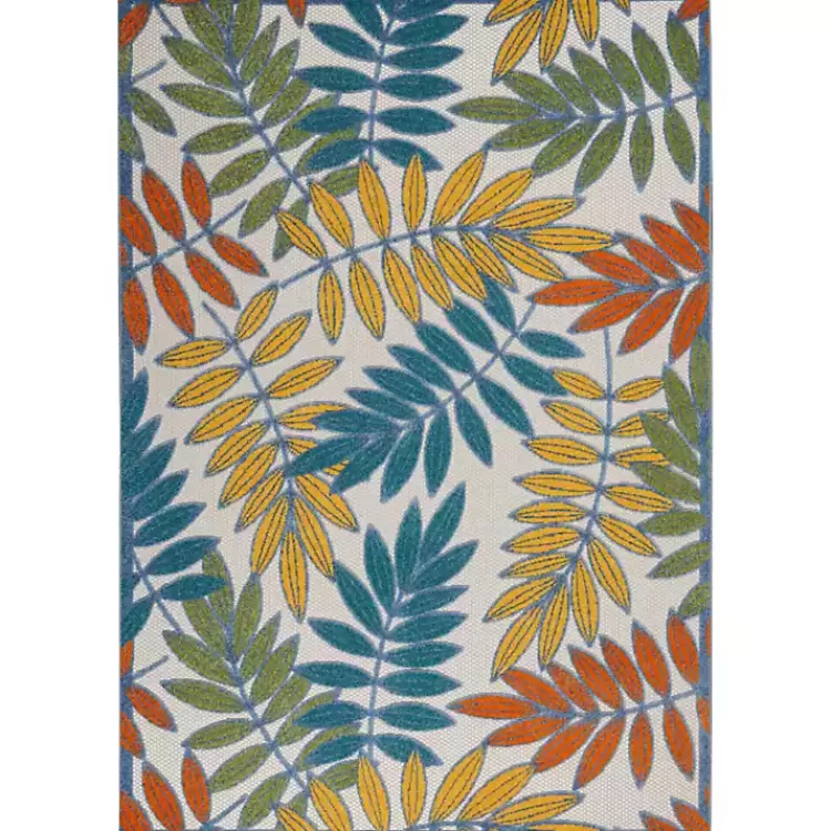 color Botanical Outdoor Area Rug, 6x9>Kirklands Home New