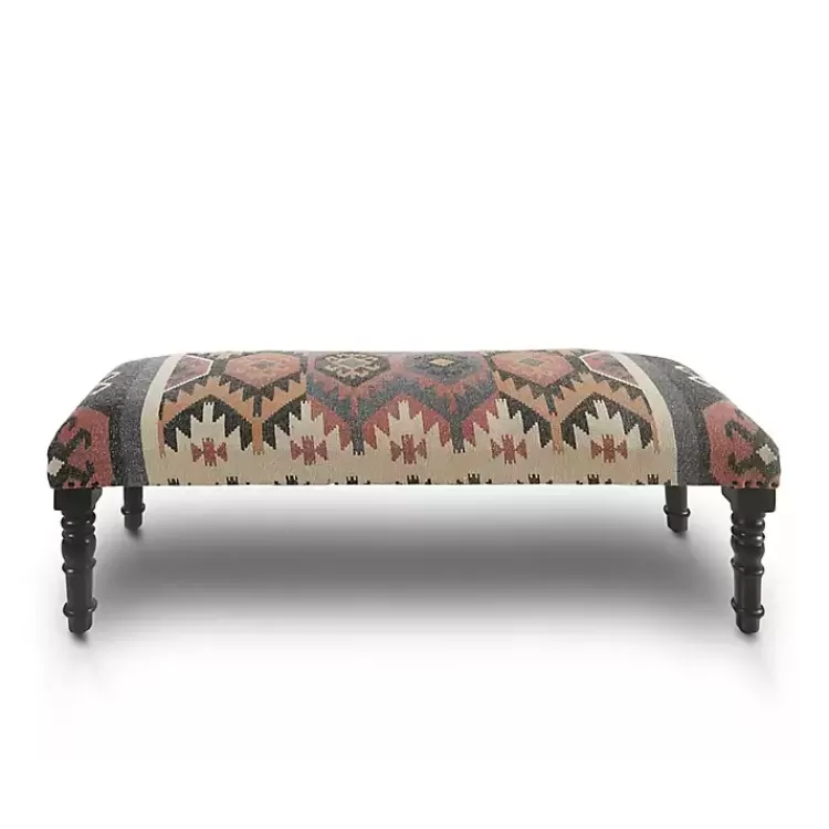 Multicolor Southwestern Geometric Bench>Kirklands Home Outlet
