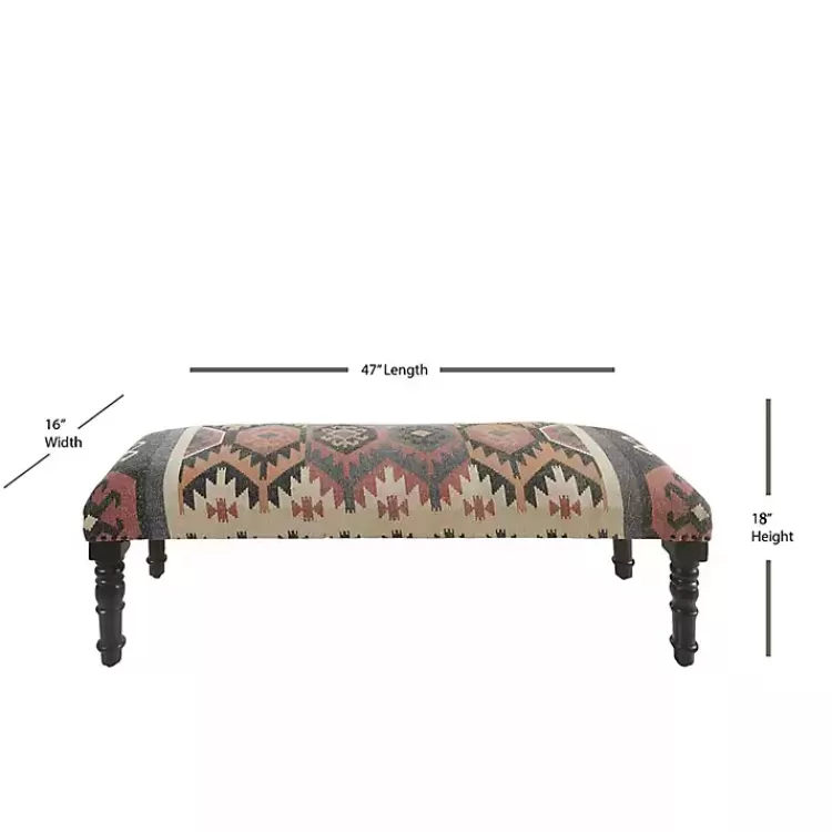 multicolor_southwestern_geometric_bench_3.webp Multicolor Southwestern Geometric Bench>Kirklands Home Outlet