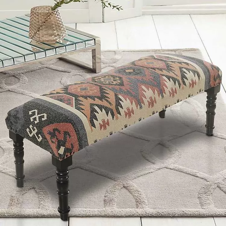multicolor_southwestern_geometric_bench_4.webp Multicolor Southwestern Geometric Bench>Kirklands Home Outlet