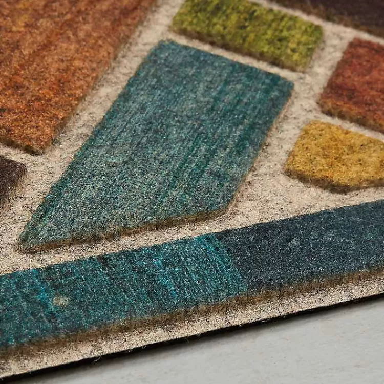 multicolor_woodblock_garden_doormat_3.webp color Woodblock Garden Doormat>Kirklands Home Clearance
