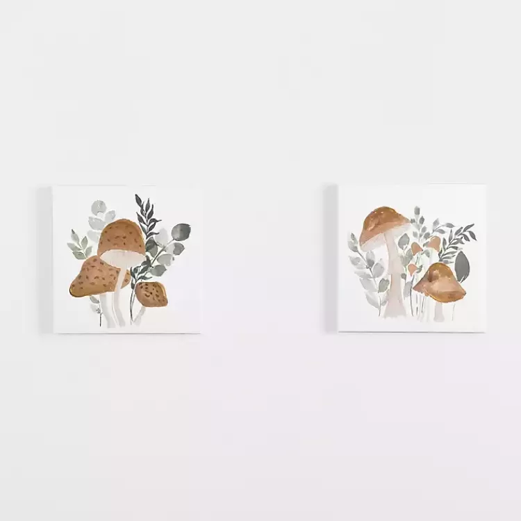 Mushroom Canvas Art Prints, Set of 2>Kirklands Home New