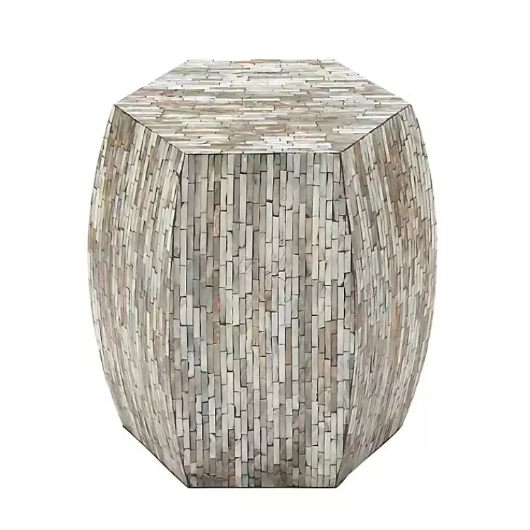 Mussel Shell Hexagonal Accent Table>Kirklands Home Sale