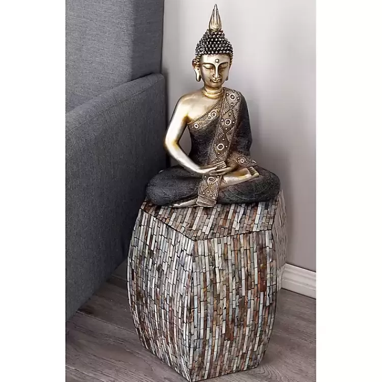 Mussel Shell Hexagonal Accent Table>Kirklands Home Sale