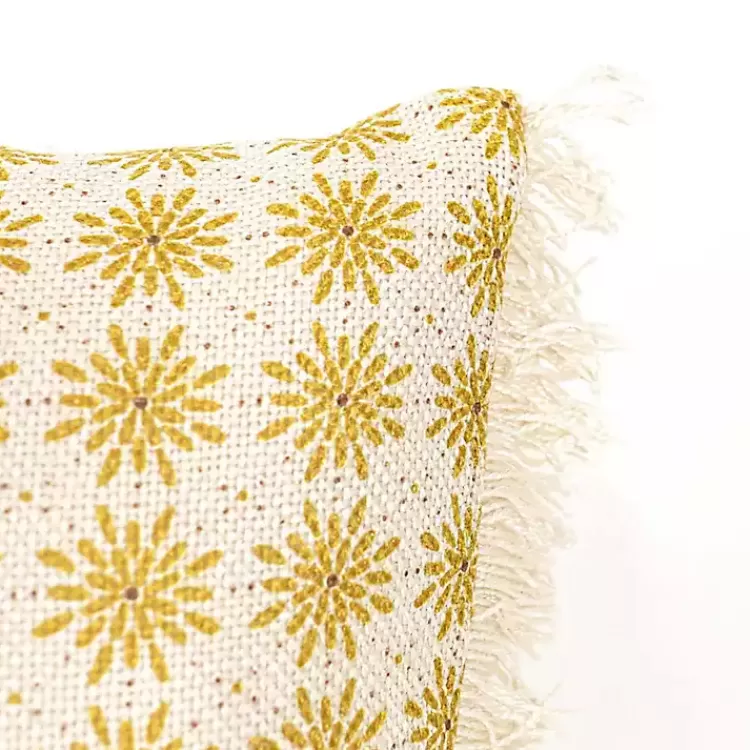 mustard_boho_floral_indooroutdoor_pillow_2.webp Mustard Boho Floral Indoor/Outdoor Pillow>Kirklands Home Flash Sale