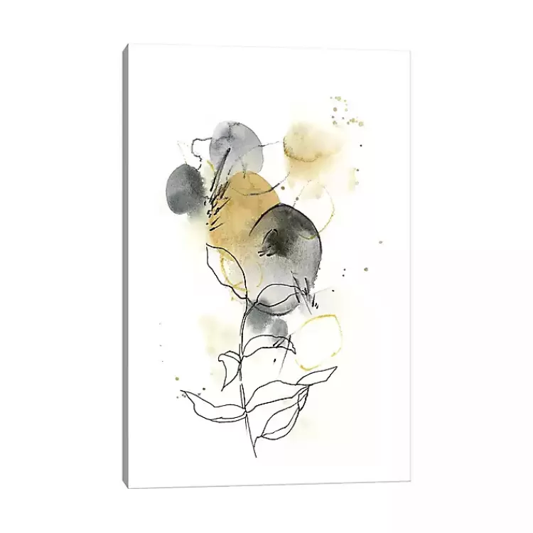Mustard Yellow and Gray Abstract Canvas Art Print>Kirklands Home Shop