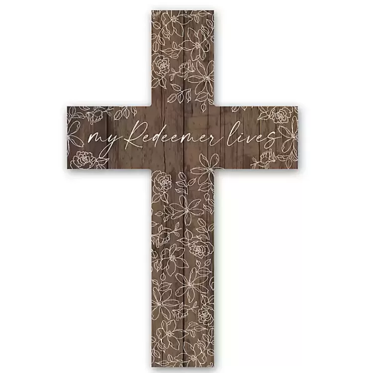 My Redeemer Lives Cross Wall Plaque>Kirklands Home Clearance