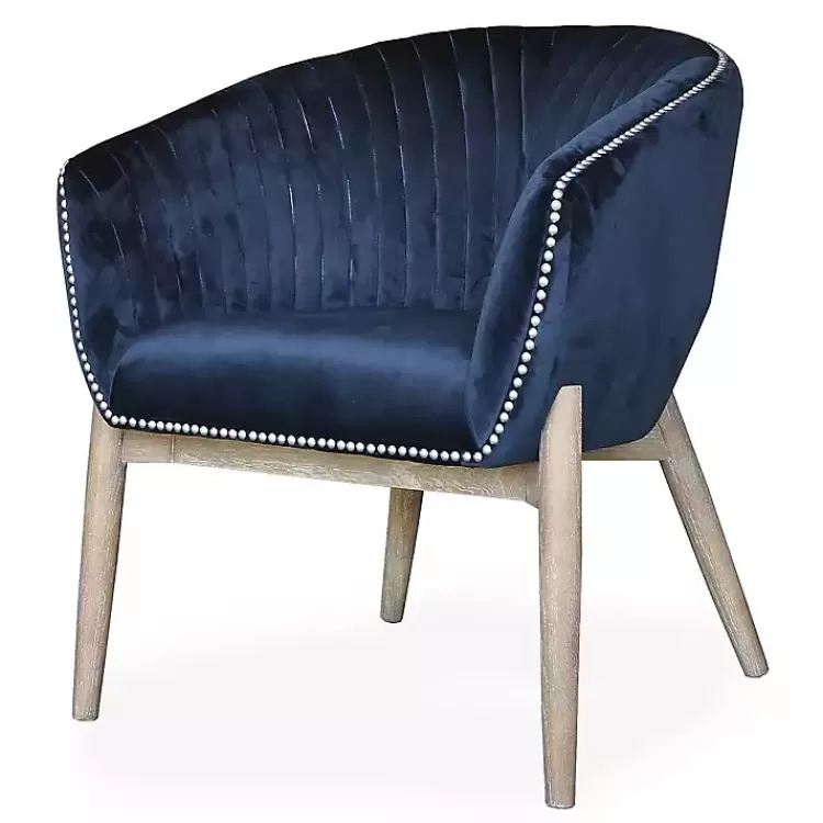 Nadia Navy Velvet Club Chair>Kirklands Home Cheap