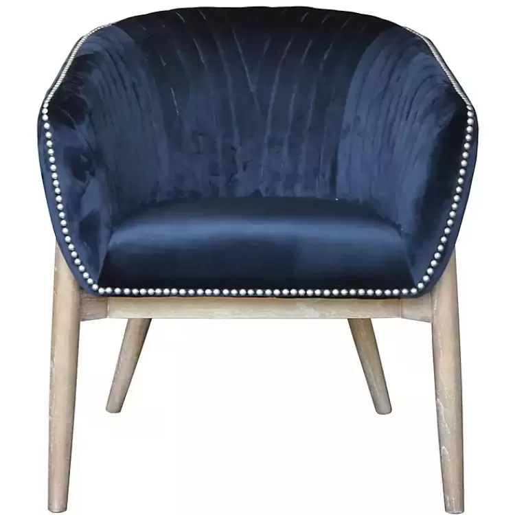 Nadia Navy Velvet Club Chair>Kirklands Home Cheap