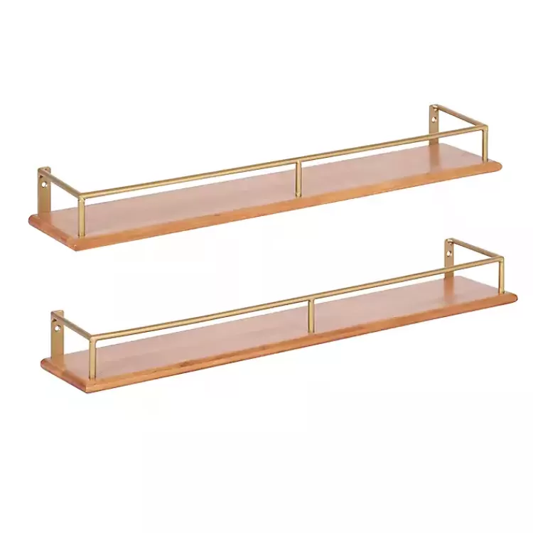 Natural & Gold Rectangle Cameron Shelves, Set of 2>Kirklands Home Cheap