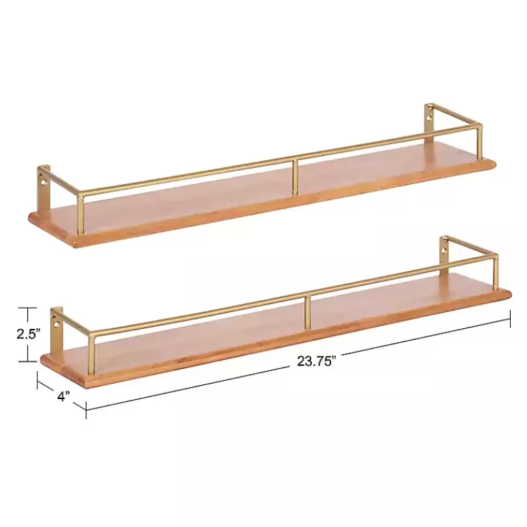 Natural & Gold Rectangle Cameron Shelves, Set of 2>Kirklands Home Cheap