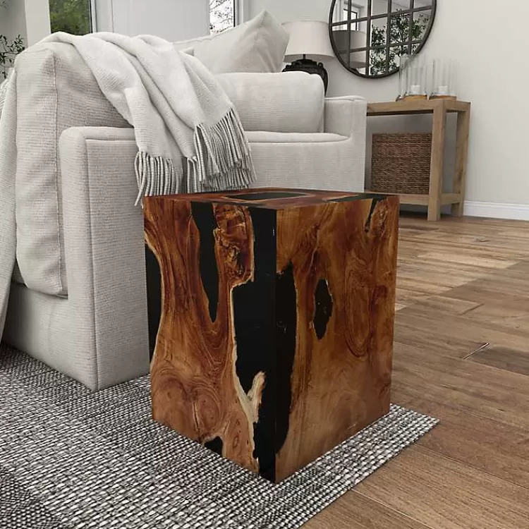 natural_abstract_teak_wood_grain_accent_table_5.webp Natural Abstract Teak Wood Grain Accent Table>Kirklands Home Shop