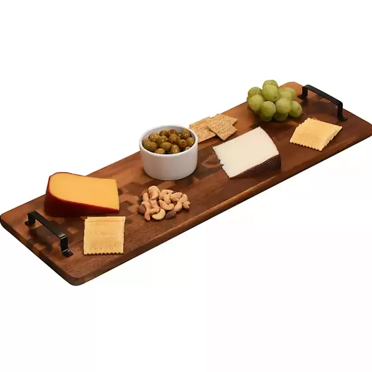 natural_acacia_long_tray_with_handles_3.webp Natural Acacia Long Tray with Handles>Kirklands Home Flash Sale