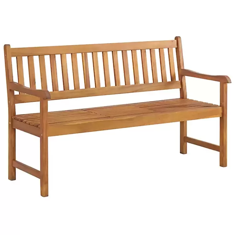 Natural Acacia Wood Bench with Pop-Up Table>Kirklands Home Flash Sale