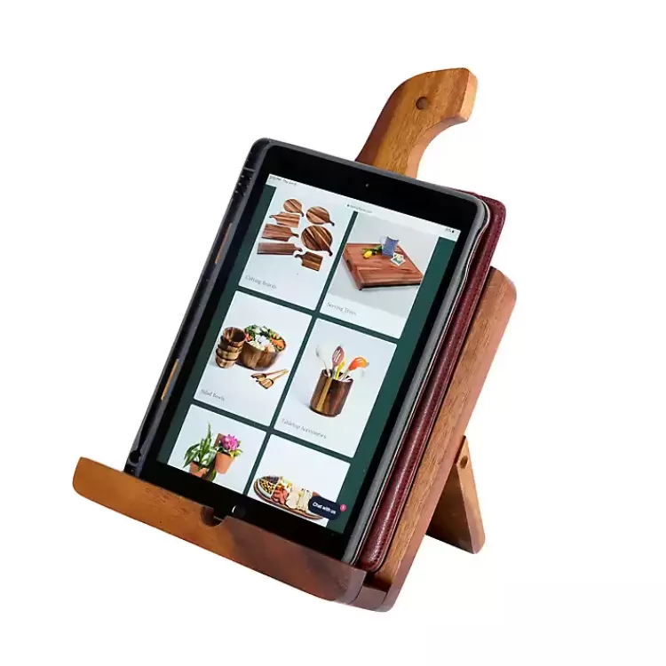 Natural Acacia Wood Cookbook Holder>Kirklands Home Discount