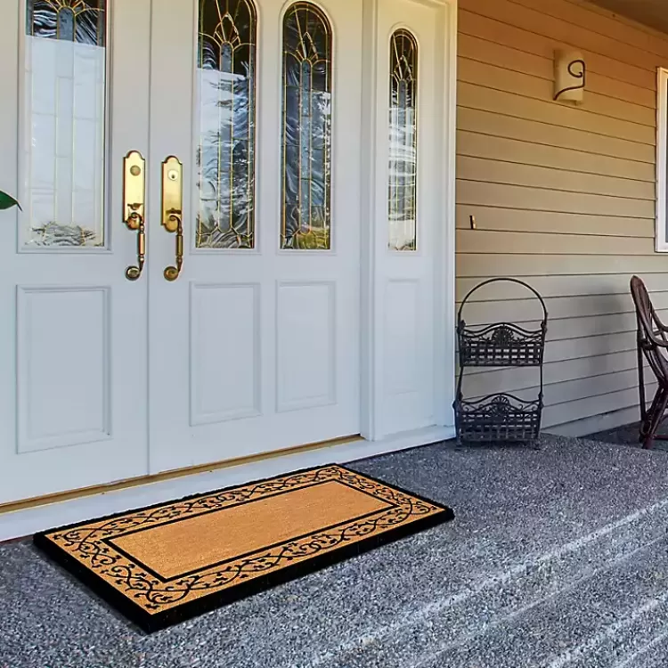 Natural and Black Abby Doormat, 48x24 in.>Kirklands Home Outlet