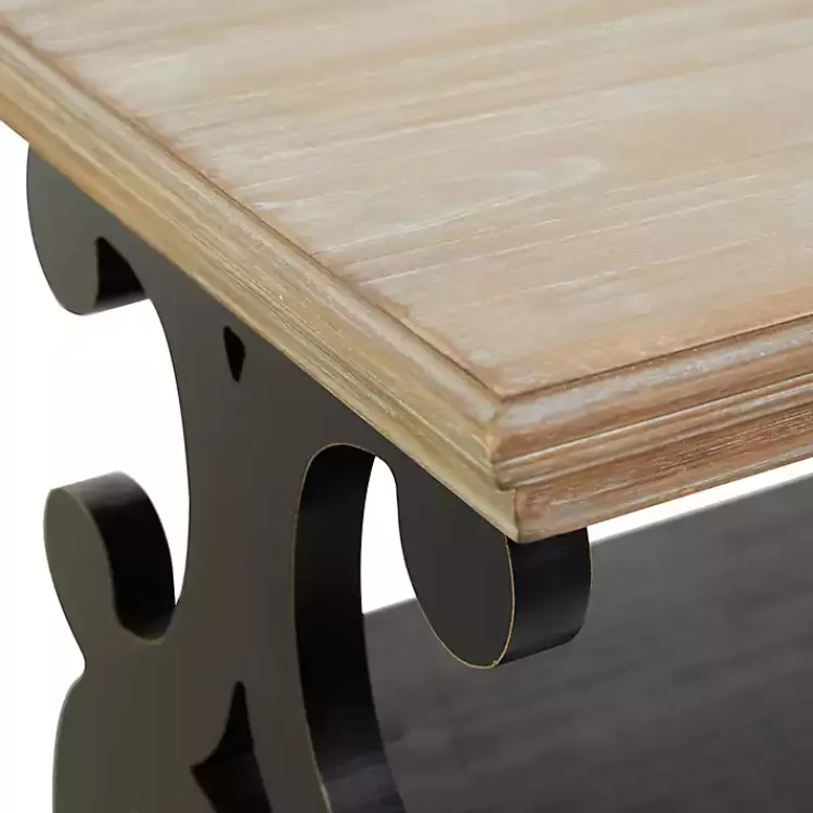 Natural and Wood 3-Tier Console Table>Kirklands Home Clearance