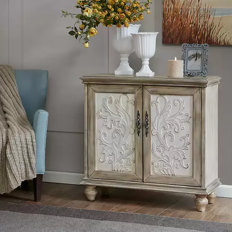 Natural and Cream Two-Tone Whitt Cabinet>Kirklands Home Best Sale