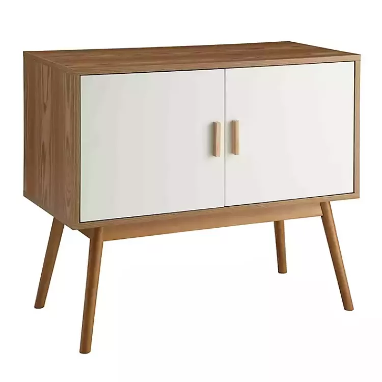 Natural and White Reversible Doors Cabinet>Kirklands Home Best