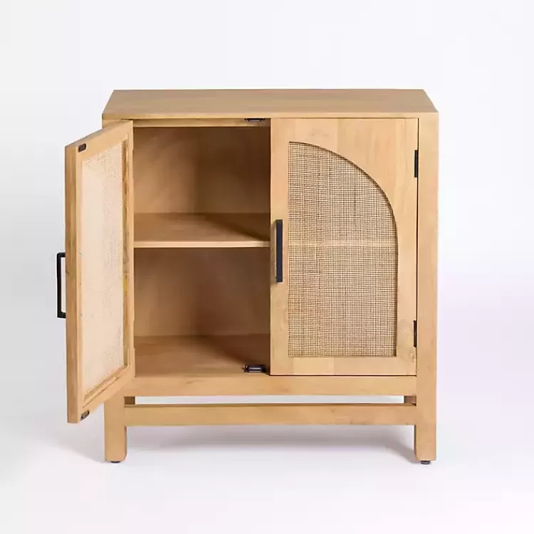 Natural Arch Cane and Wood Cabinet>Kirklands Home Best Sale