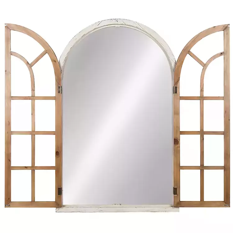 natural_arched_pane_doors_wall_mirror_2.webp Natural Arched Pane Doors Wall Mirror>Kirklands Home Hot
