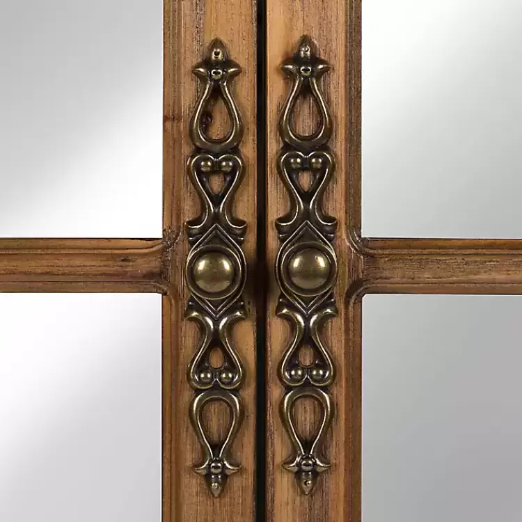 natural_arched_pane_doors_wall_mirror_4.webp Natural Arched Pane Doors Wall Mirror>Kirklands Home Hot