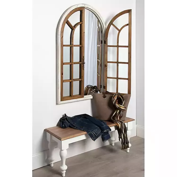 natural_arched_pane_doors_wall_mirror_7.webp Natural Arched Pane Doors Wall Mirror>Kirklands Home Hot